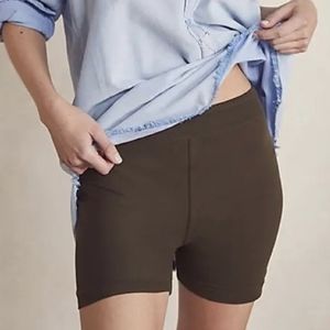 NWOT Free People Intimately Under It All Army Green Mesh Sheer Mini Shorts XS